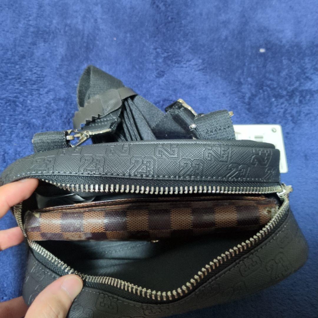 JORDANジョーダン カメラバッグ モノグラム黒ショルダーポーチNIKEナイキ