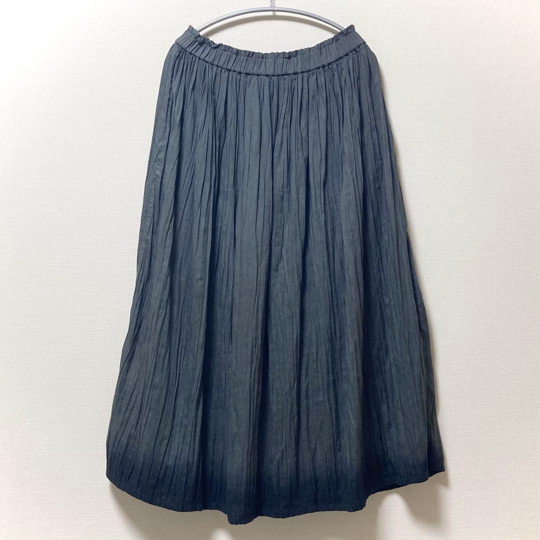 evam eva リネン グラデーションスカート
