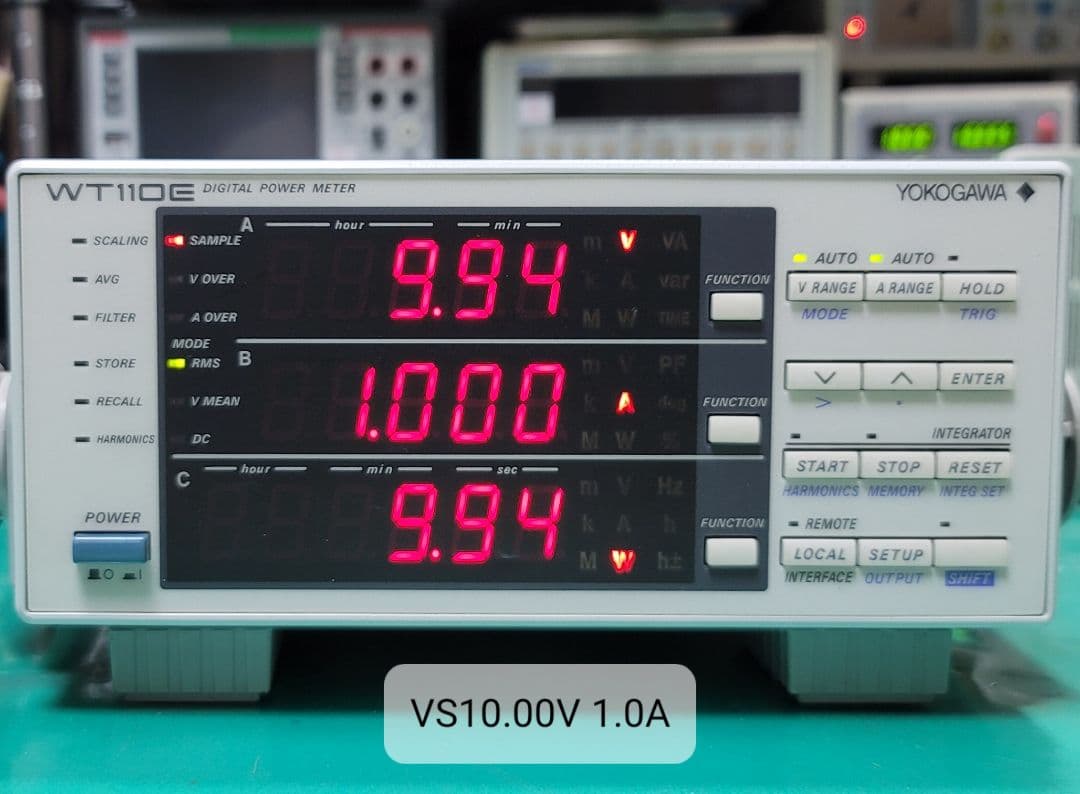 Yokogawa デジタルパワーメーター 15V-600V 500mA-20A