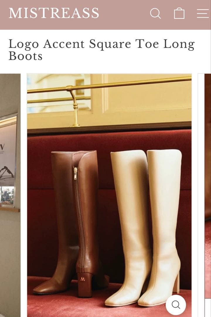 完売品MISTREASS ミストレアスベージュ ロングブーツ　L