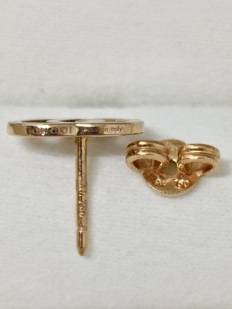 GUCCI グッチ GGランニング ピアス(片耳用) K18 ピンクゴールド