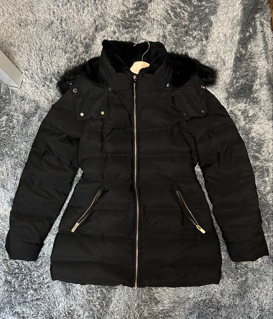 ZARA セミロングダウンジャケットフード Sサイズ ブラック