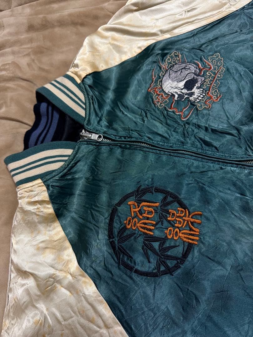 ２面用 絡繰魂 鷲 日本限定 スカジャン vintage unisex レーヨン