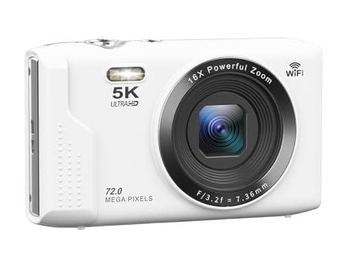 AAiMike スマホに送れる デジタルカメラ 5K デジカメ WIFI転送機能