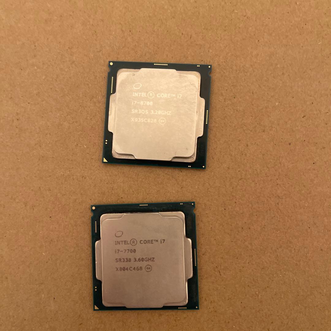 Intel Core i7-7700/i7-8700 CPU2個セット