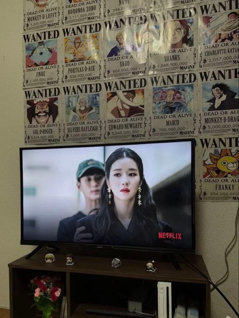 Netflix対応テレビとCHIQキャビネット32インチ