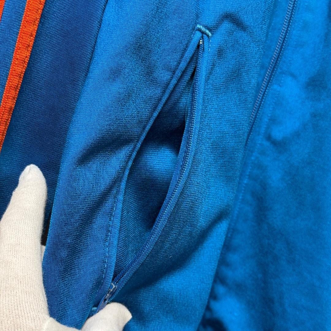 adidas アディダス トラックジャケットファイヤーバード　ブルー×オレンジL