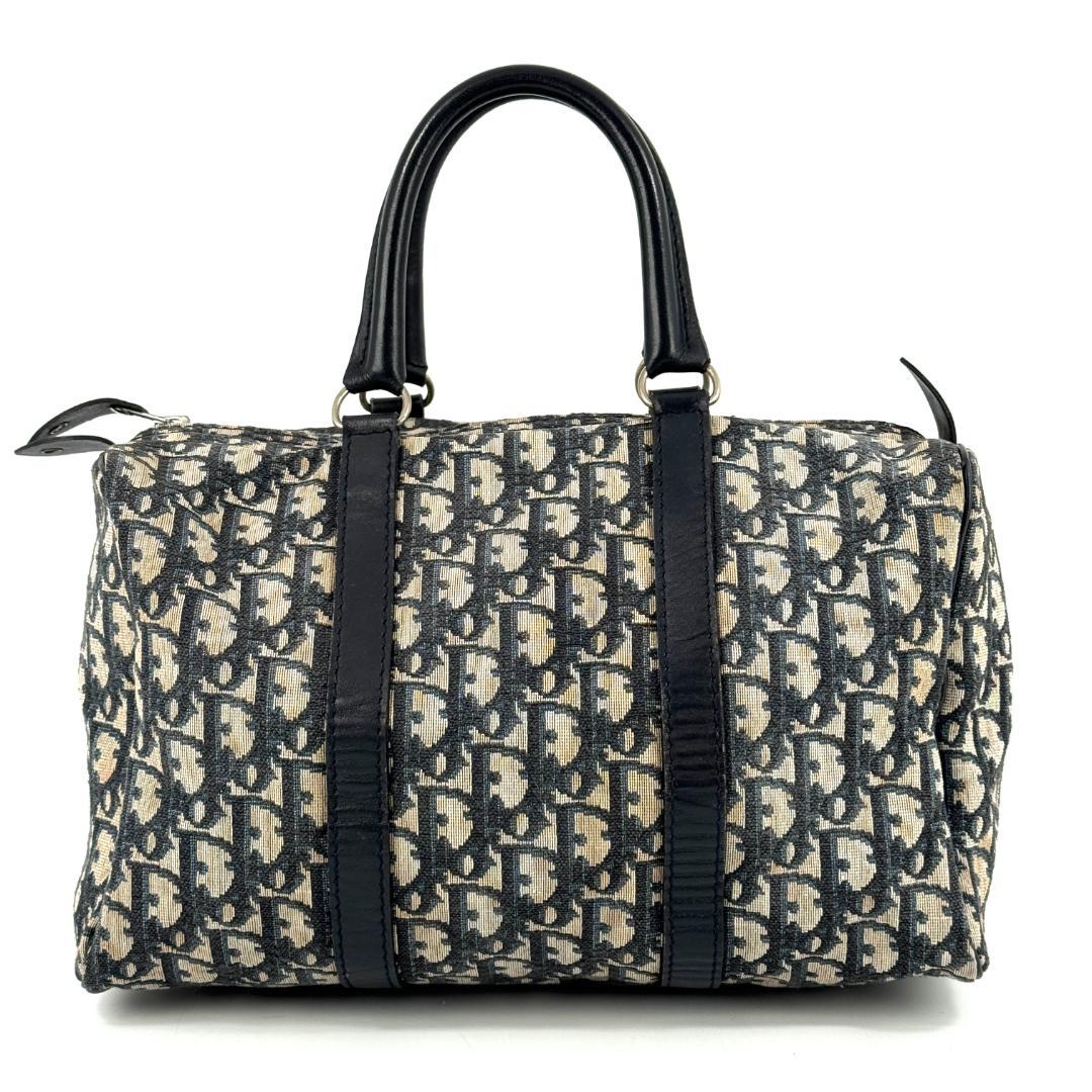 Dior ディオール トロッター柄 キャンバス ボストンバッグ ブラック