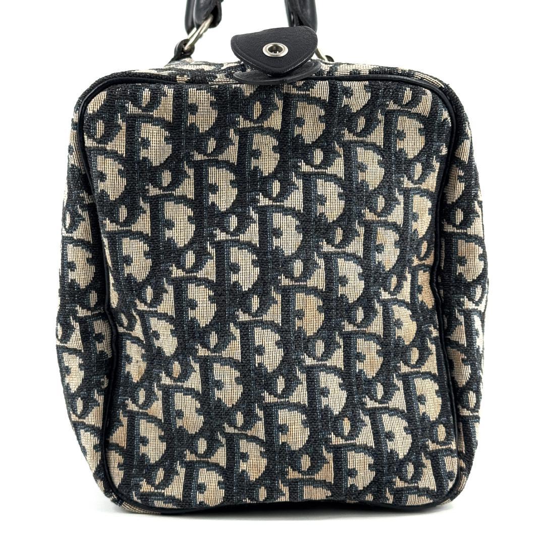 Dior ディオール トロッター柄 キャンバス ボストンバッグ ブラック