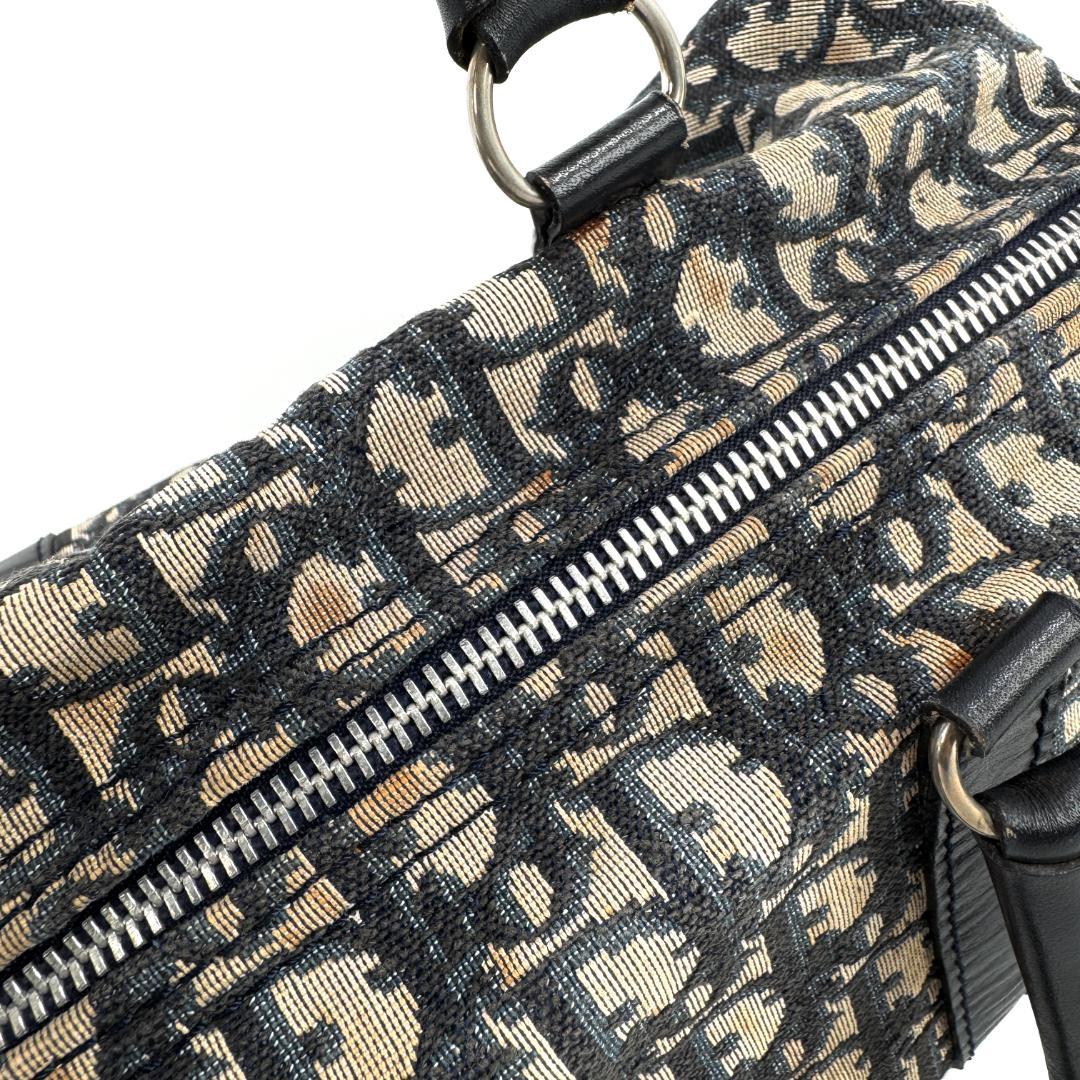 Dior ディオール トロッター柄 キャンバス ボストンバッグ ブラック