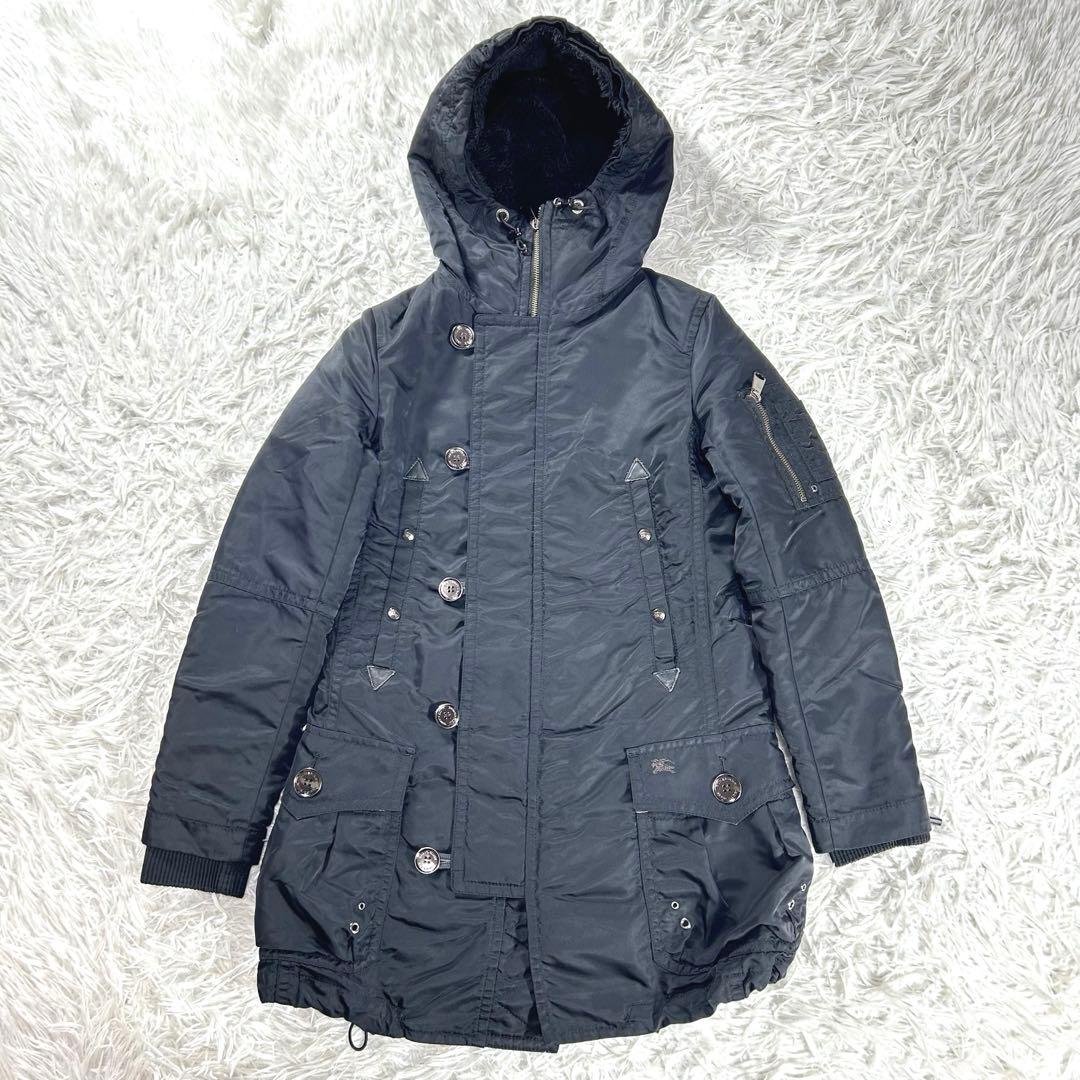美品✨BURBERRY BLUE LABEL モッズコート　ノバチェック　M 黒