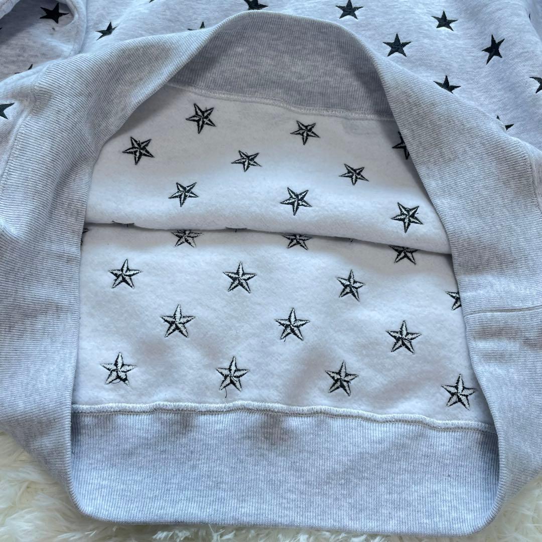 ♡美品♡ F.C.R.B. スター 刺繍 プルオーバー　グレー　白　XL　希少