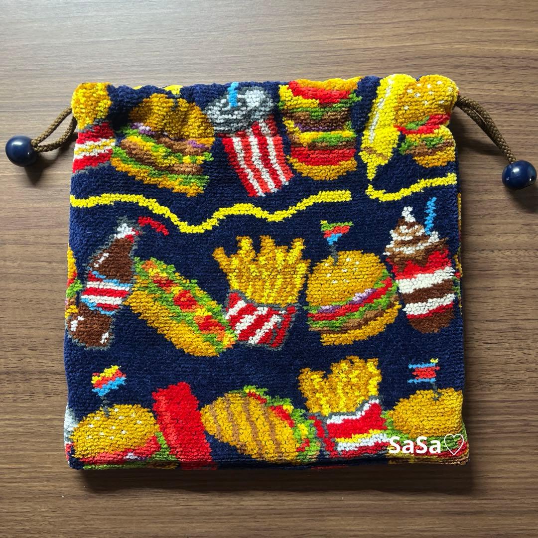 ラブラリーバイフェイラー ハンカチ 巾着 バーガーショップ