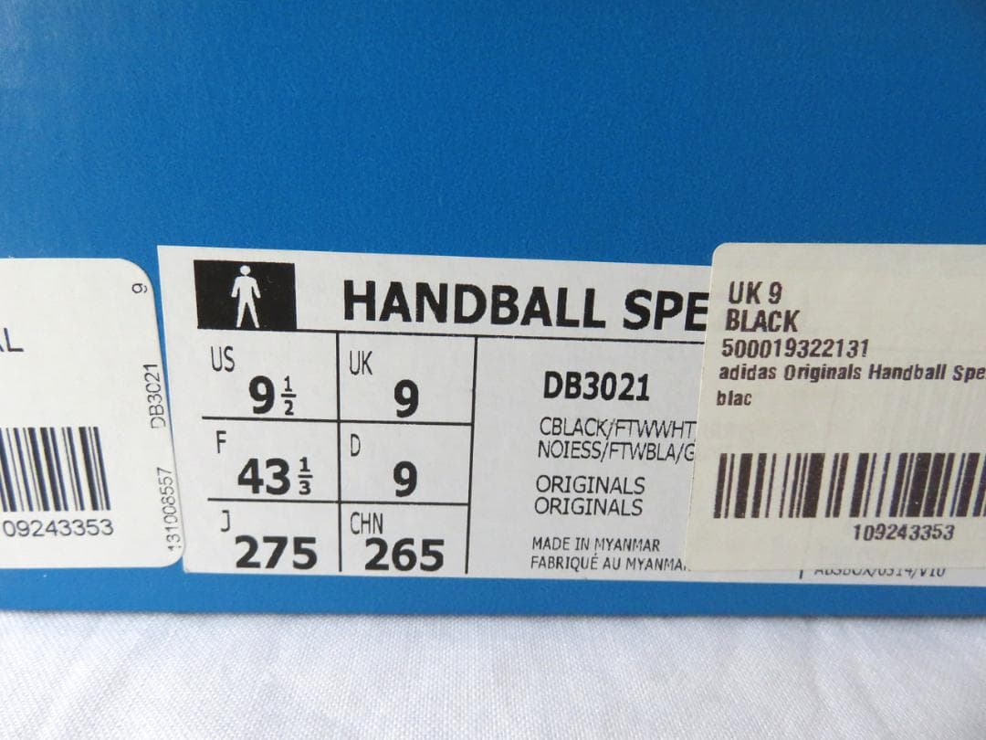 【KT】アディダス Handball Spezial ブラック US9.5