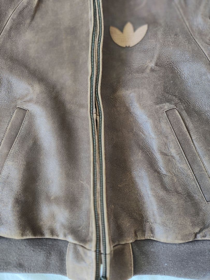 アディダス 激レア ヴィンテージレザージャケット　80s RANDMC　革ジャン