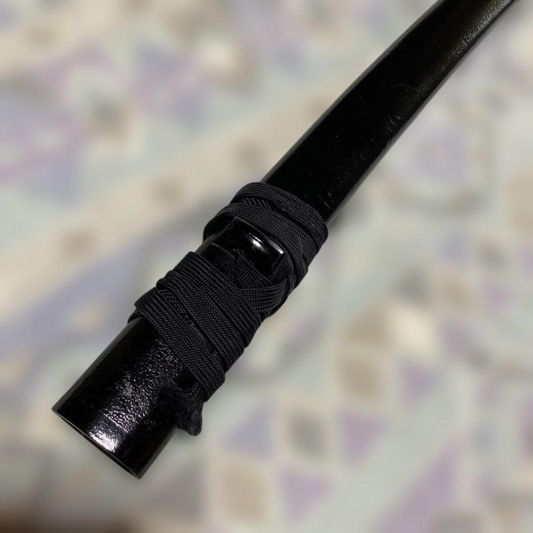 上級模造刀 黒柄 雲龍金縁楕円鍔