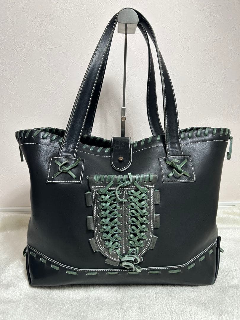 久保田スラッガー✖️ヤクルトスワローズ　グラブトート　大　レザー　ブラック