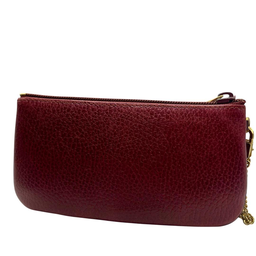 Cartier ボルドー レザー レディース ポーチ 8044