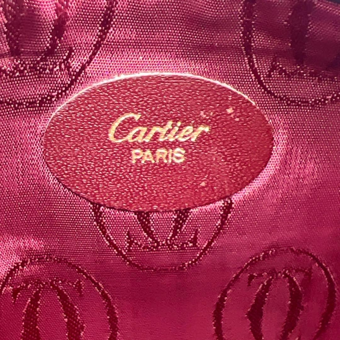 Cartier ボルドー レザー レディース ポーチ 8044