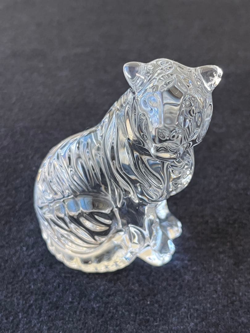 【美品】バカラ　baccarat 干支　虎　置物　ガラス　クリスタル
