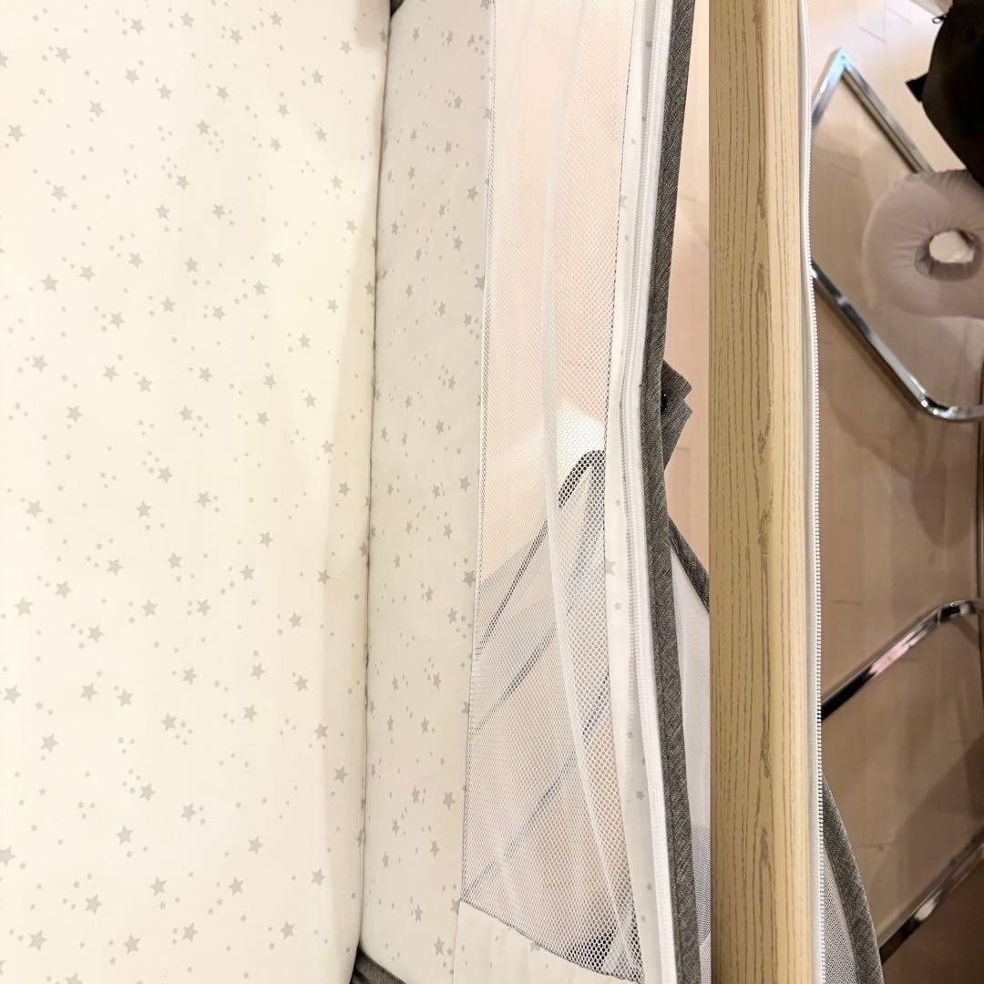 美品✨playkids Maydolly HZDMJ ベビーベッド グレー　完品