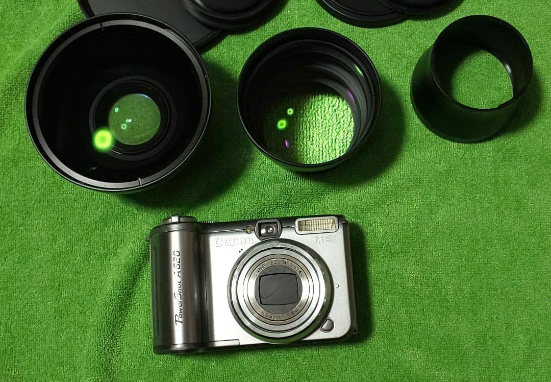 Canon PowerShot A620 テレコンワイコン付属