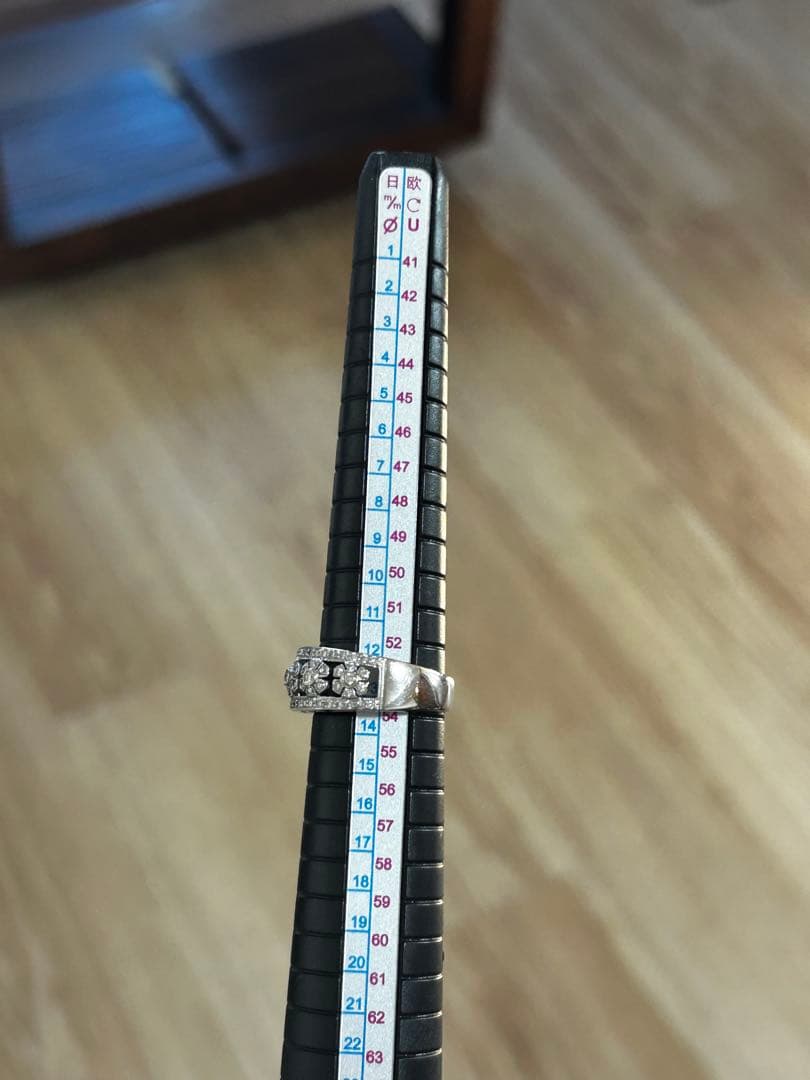 花モチーフ K18 750リング D0.433