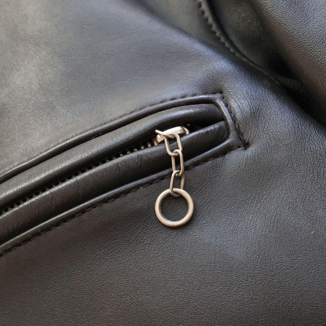 ショット　シングルライダースジャケット　38サイズ　ブラック