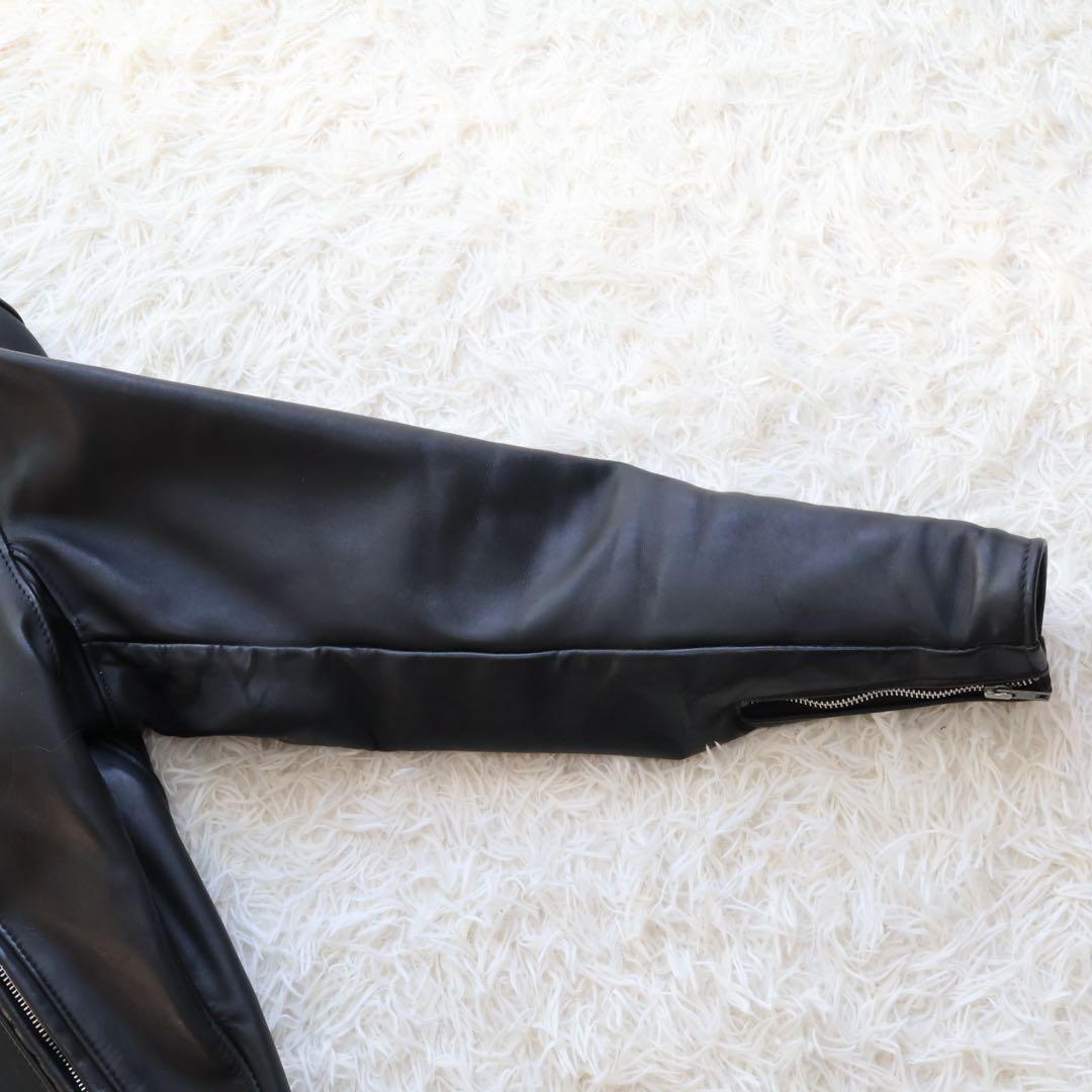 ショット　シングルライダースジャケット　38サイズ　ブラック