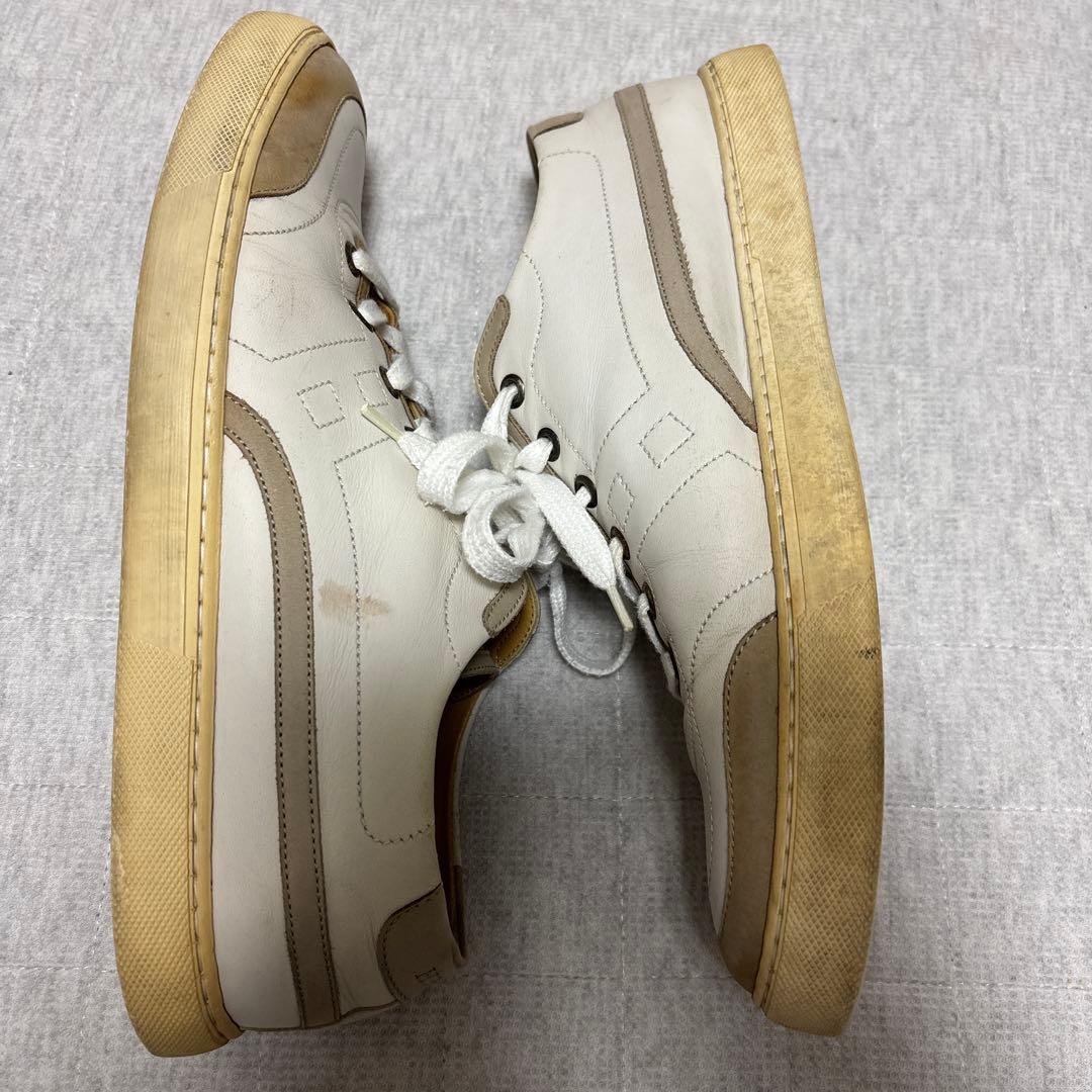 HERMES エルメス スニーカー レザー　ホワイト 42