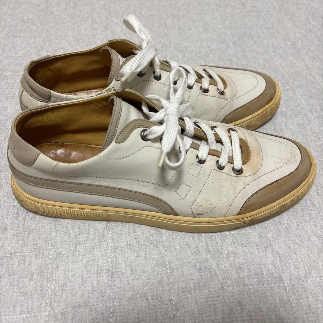 HERMES エルメス スニーカー レザー　ホワイト 42