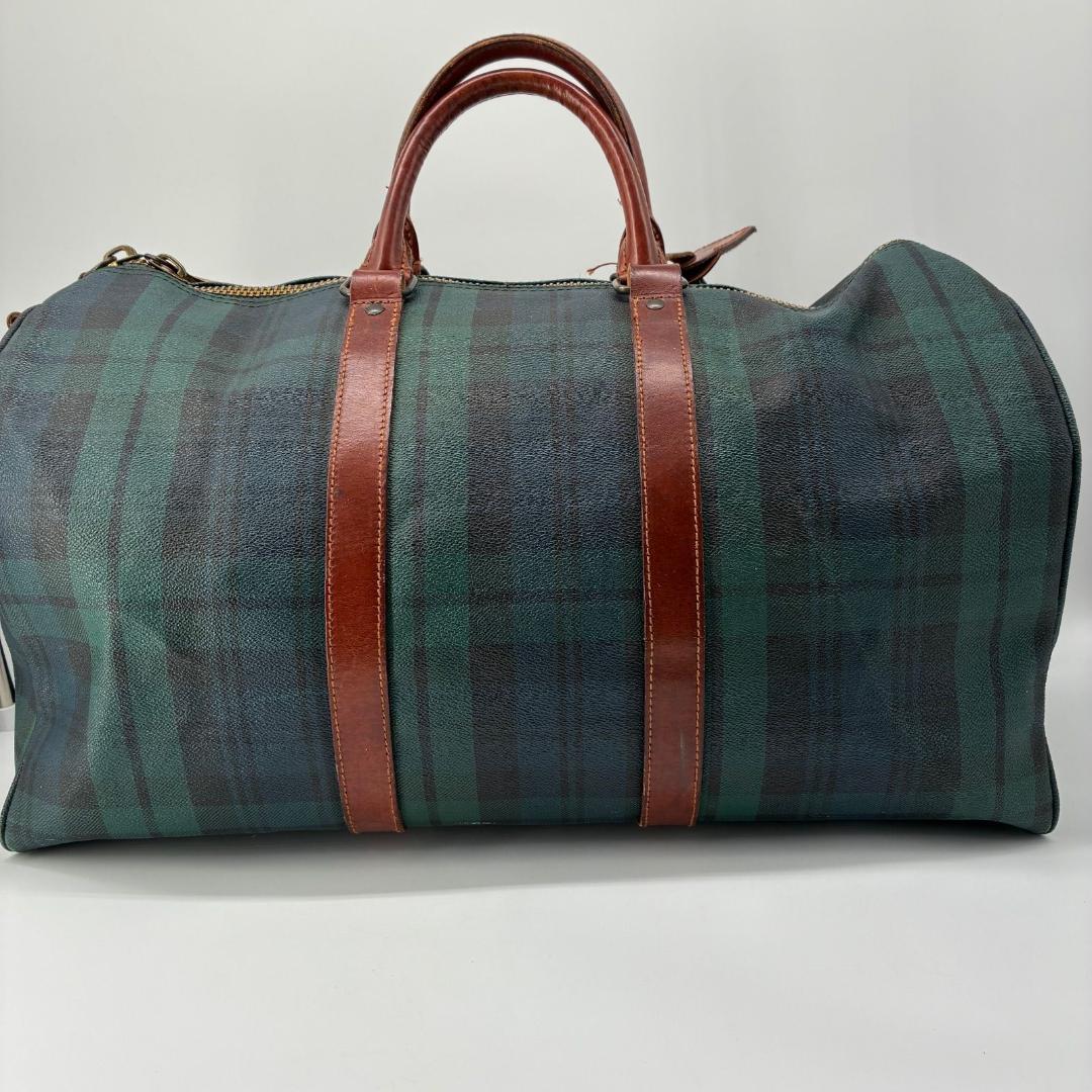 良品✨ポロラルフローレン ボストンバッグ 大容量 ブラックウォッチ PVC