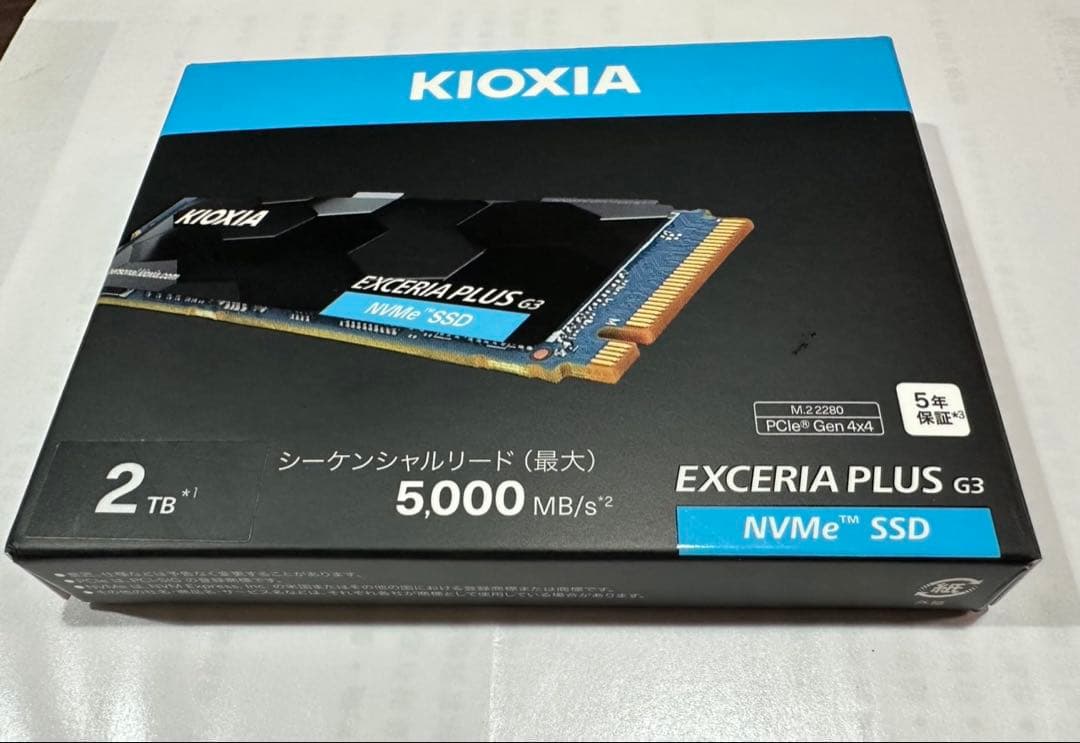 内蔵型SSD KIOXIA EXCERIA PLUS G3 2TB NVMe SSD