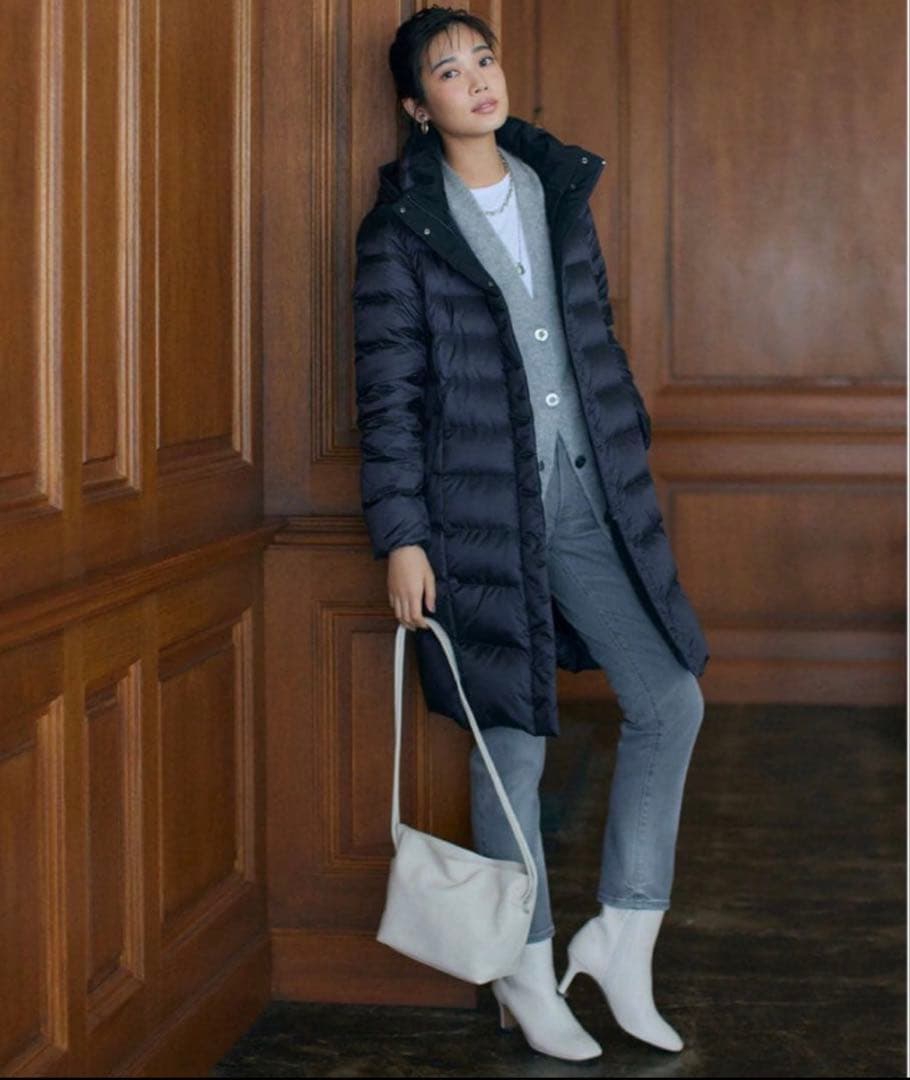 23区　シレータフタ　ダウンコート　サイズ 40 ファー付き　ネイビー