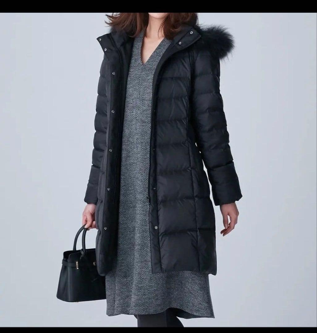 23区　シレータフタ　ダウンコート　サイズ 40 ファー付き　ネイビー