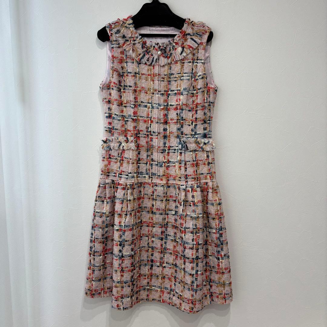 【新品・タグ付】Prima Scherrer ツイード ノースリーブワンピース