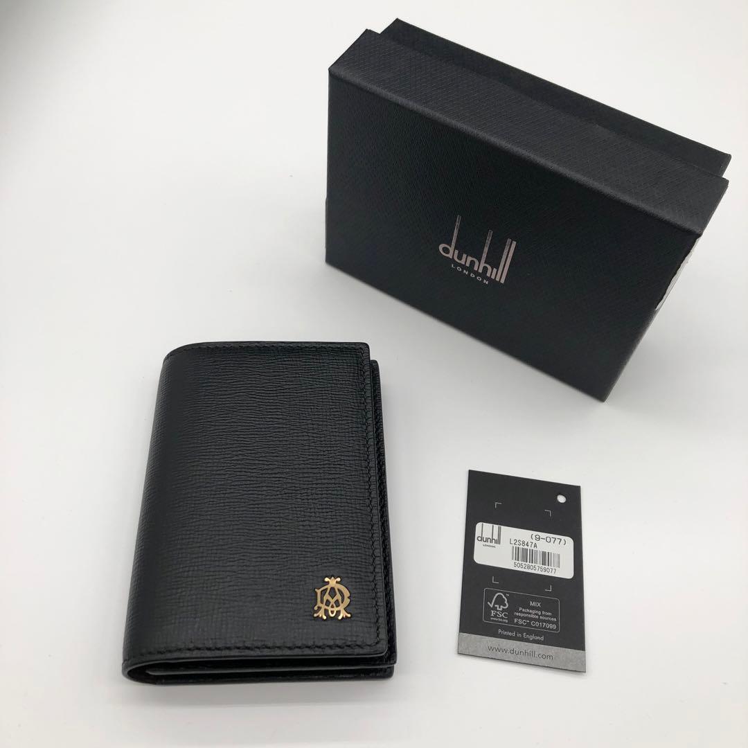 【新品未使用品】dunhill ブラックレザー名刺入れ