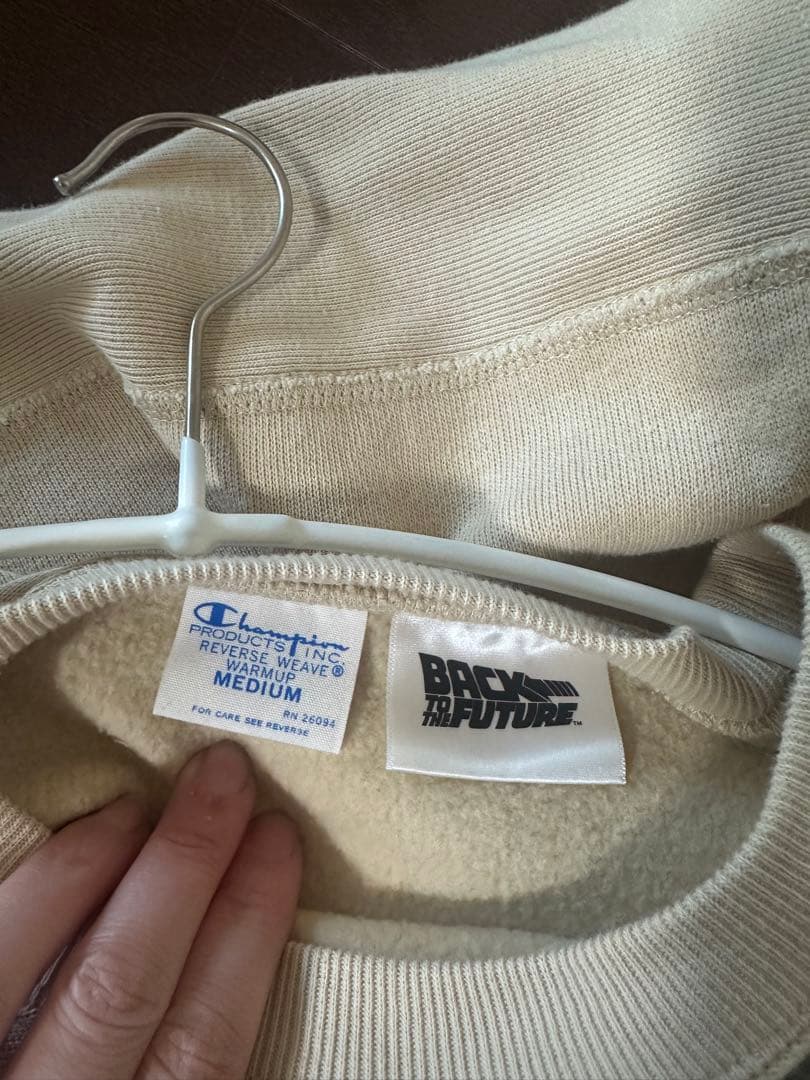 チャンピオン×バックトゥザフューチャー コラボリバースウィーブスウェットM