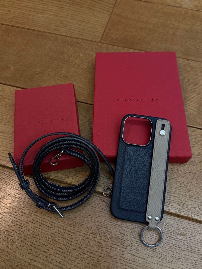 BONAVENTURA iPhone 16proケース ストラップ付き