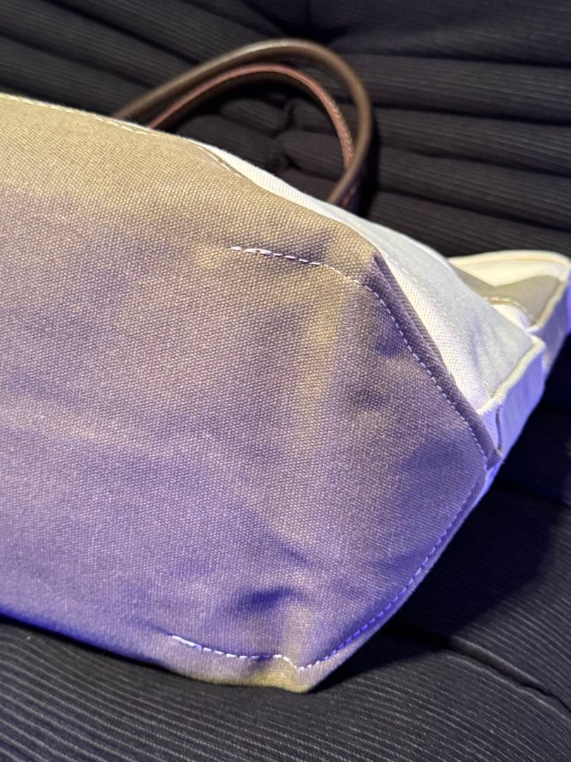 90s エルエルビーン レザーハンドル キャンパス トートバッグ　XL