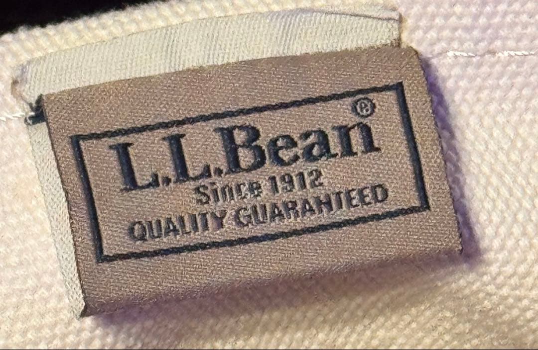 90s エルエルビーン レザーハンドル キャンパス トートバッグ　XL