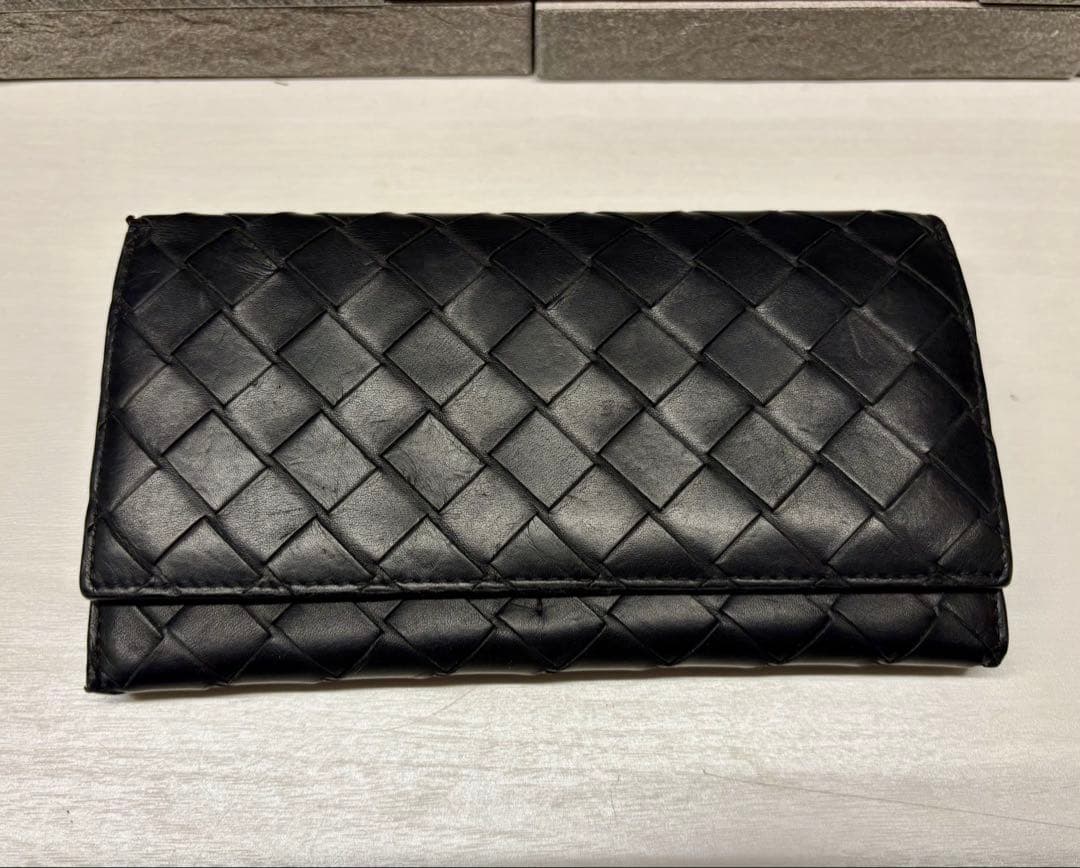 BOTTEGA VENETA バイカラー 長財布 ボッテガグリーン