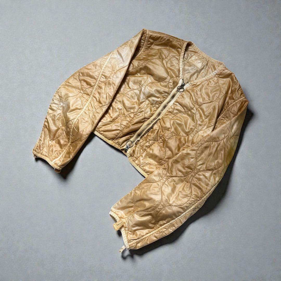 KAPITAL - ナイロンキルティング ムラ染め ライニングクロップドボレロ