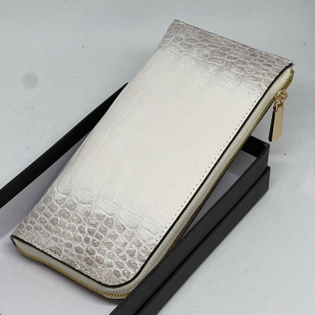 新品　ヒマラヤクロコダイル　Ｌ型　長財布