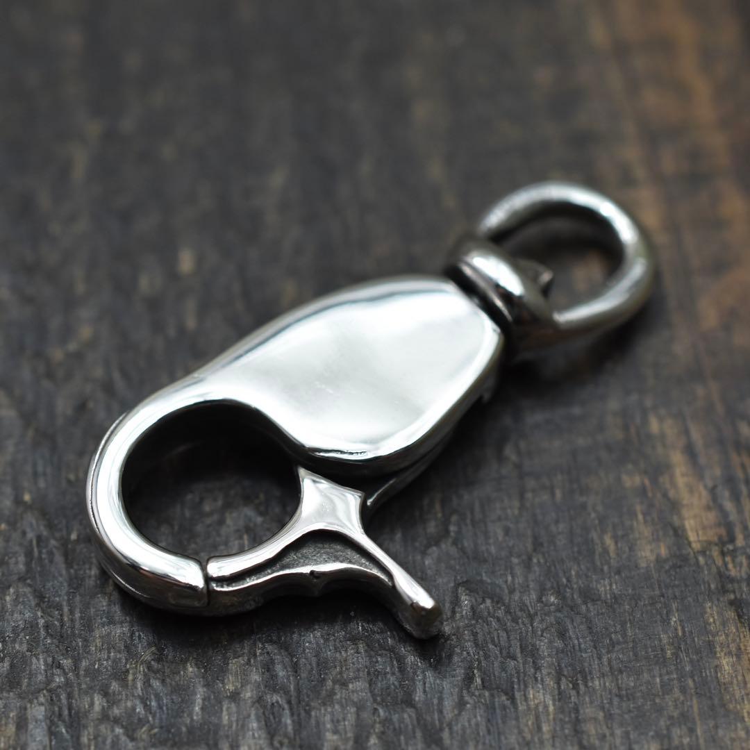 M size シルバー925 プレーン レバー　キーフック 回転カン