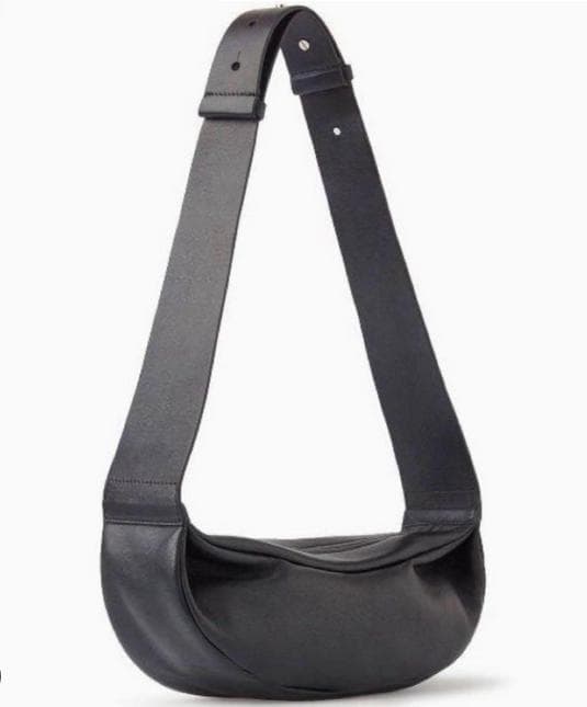 COS レザー プリーツベルトバッグ ブラック