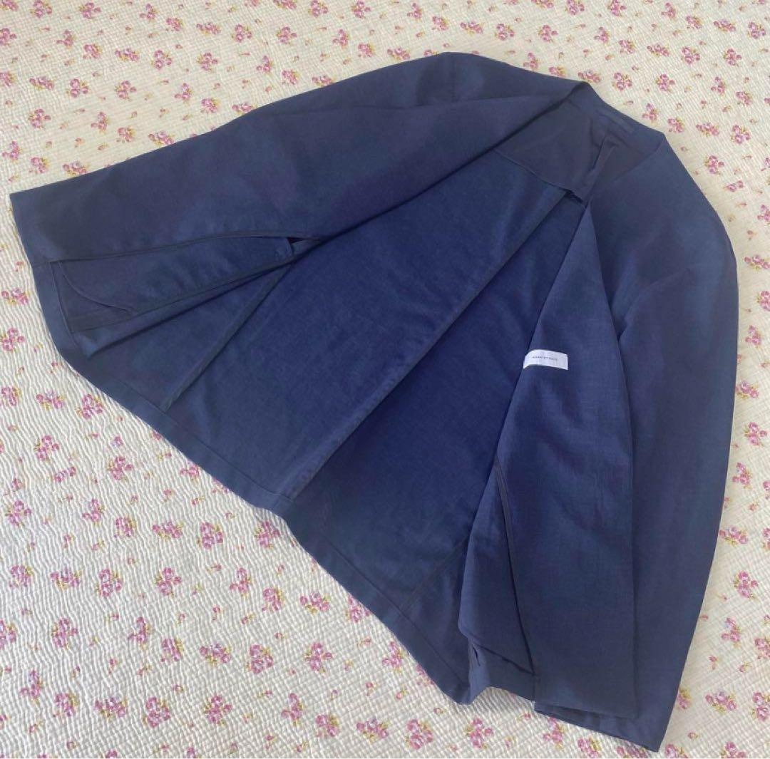 アダム エ ロペ 夏サマーシーズン パンツスーツ L W76 濃紺 大きいDMW