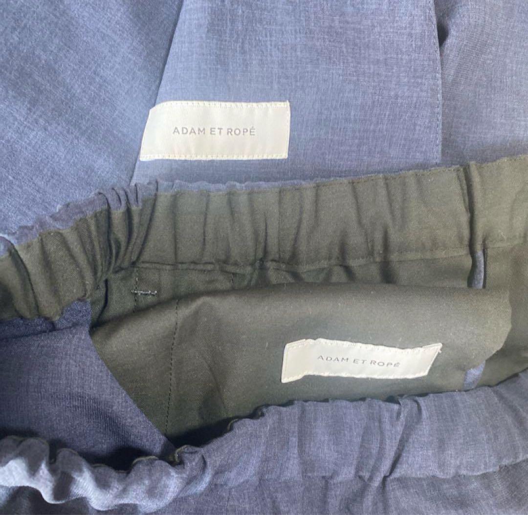 アダム エ ロペ 夏サマーシーズン パンツスーツ L W76 濃紺 大きいDMW