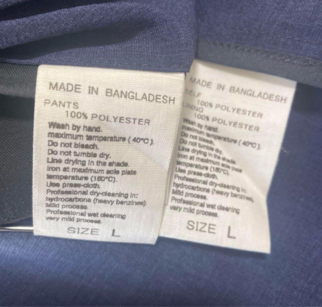 アダム エ ロペ 夏サマーシーズン パンツスーツ L W76 濃紺 大きいDMW