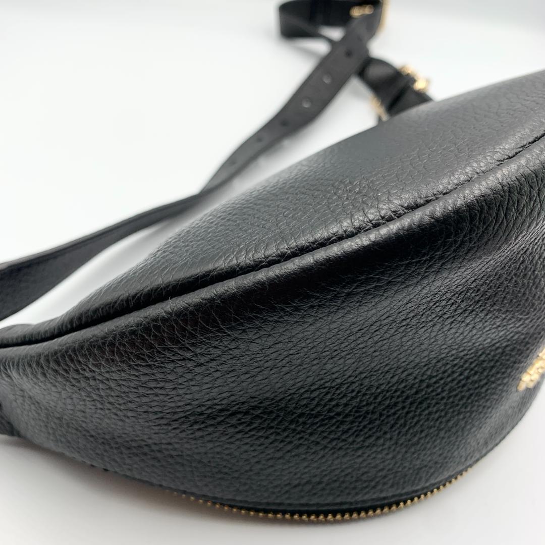 【choco様】コーチ ボディバッグ レザー 斜め掛け ショルダーバッグ 黒